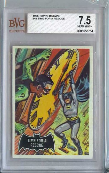 BVG GRADED 1966 BATMAN CARD # 41, 7.5 VF -