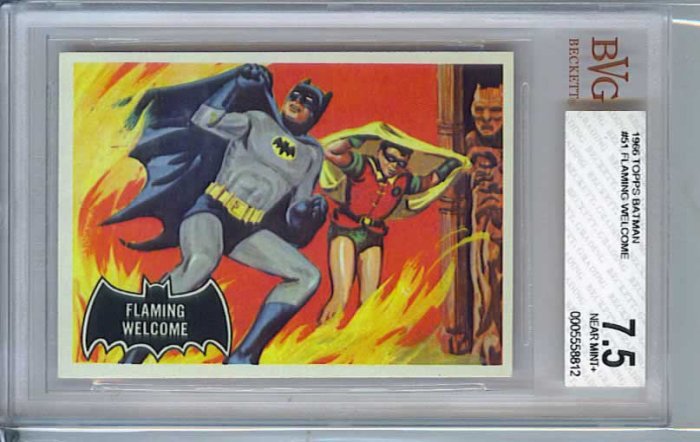 BVG GRADED 1966 BATMAN CARD # 51, 7.5 VF -