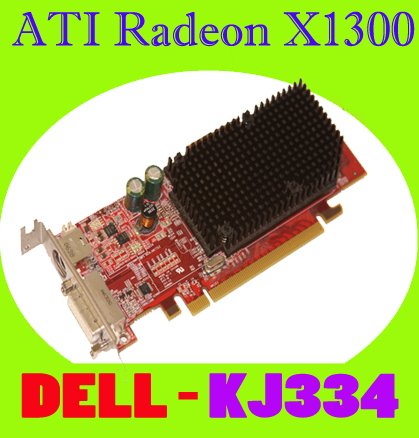 ATI Radeon X1300 128MB PCIe DVI Low Profile Video KJ334