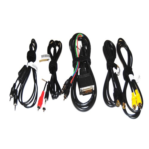 DELL 4100MP PROJECTOR CABLES - NEW - SET OF 5 CABLES :