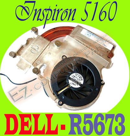 Dell Inspiron 5160 CPU HeatSink Cooling Fan 4 PIN R5673