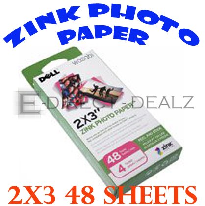Brand New Dell Wasabi Zink Photo Paper 240 Sheets H858K