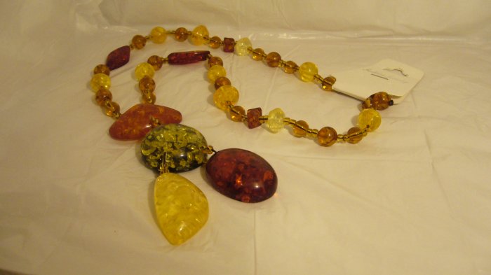 Faux Amber Necklace