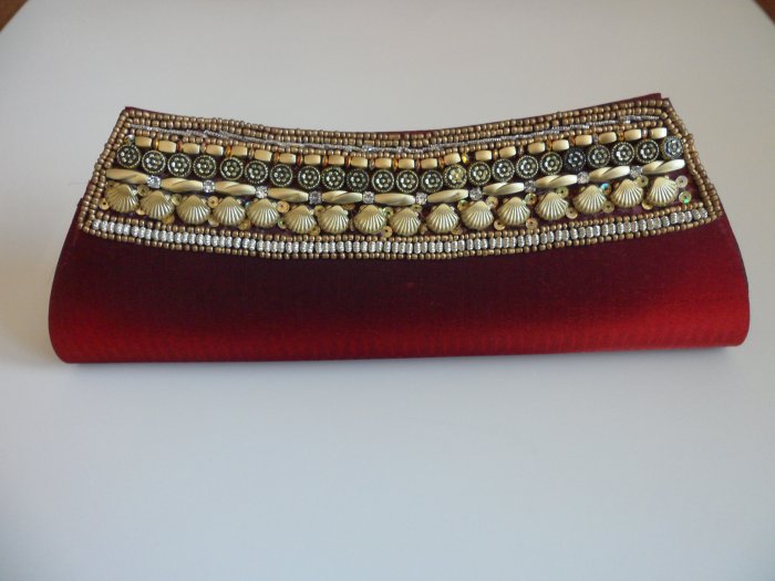 Maroon Red Clutch