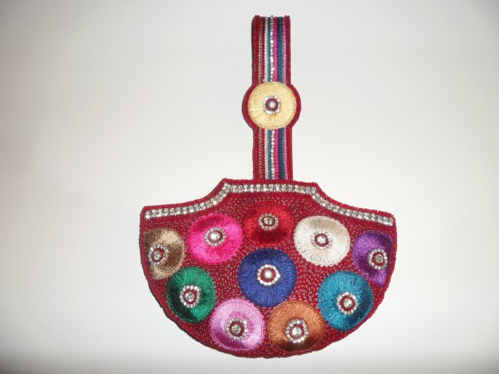 Multi-colored fashionable clutch