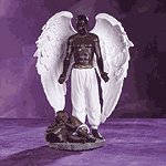 Alabastrite Male Black Guardian Angel -30278