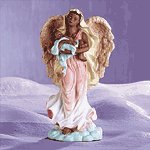 Alabastrite Guardian Angel With Baby -28137