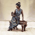 African American Mother and Child Figurine -32210