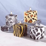 4-Piece Safari Cube Candle -31125
