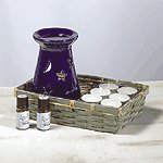 Ceramic Oil Burner - Star & Moon -31034