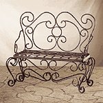 Hammered Iron Garden Bench -33212