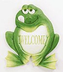 Frog Welcome Plaque -33933