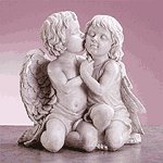 Kissing Cherubs Sculpture -34262