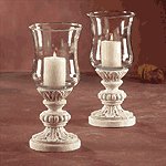 Glass Candleholders Sandstone Finish Base -31679