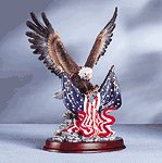 Eagle Sculpture on Wood Base -32419