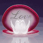 Glass Love Swans Candleholder -34122
