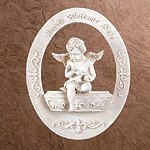Angels Welcome Here Wall Plaque -34877