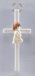 Girl Porcelain Cross Wall Plaque -20570