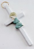 Boy Porcelain Cross Wall Plaque -20569
