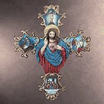 Gold-Plated Life of Jesus Scroll Wall Plaque -34796