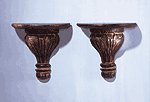 Wood Carved Shelf Sconces -31601