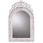 White Carved Mirror -31586