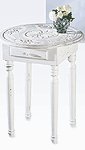 White Wood Side Table -31585