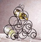 Wrought Iron Swirl Wine Rack -32405