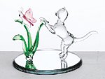 Glass Cat and Butterfly -33893