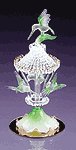 Glass Sculpture Color Hummingbirds Carousel -30307