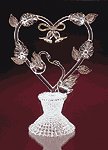 Spun Glass Love Swans Cake Top -31456