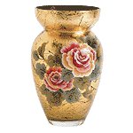 Gold Leaf Glass Vase -35644