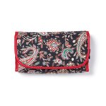 Black Red Paisley Cosmetic Bag -36765