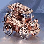 Musical Antique Car Metal Sculpture -25529