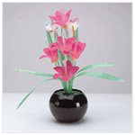 Fiber Optic Red Lilies Lamp -29670