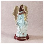 Alabastrite Angel Holding Lamb -28009