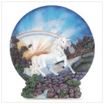 Alabastrite Unicorn Plate With Stand -29009