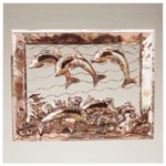 Dolphins Metal Framed Sculpture -29093