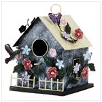 Metal Country House Birdhouse -30802