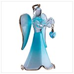 Glass Angel With March Birthstone -30817