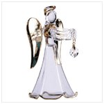 Glass Angel With April Birthstone -30818