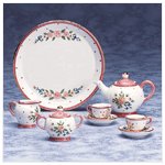 10-Piece Ceramic Pink Floral Mini Tea Set -33039