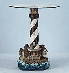 Lighthouse Table with Glass Top -34737