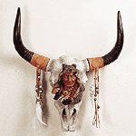 Bust Head On Horns -32020