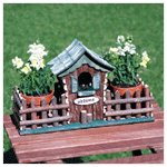Wood Birdhouse Planter -33157