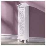 Distressed White Wood CD Holder -33670