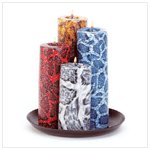 Snakeskin Cylinder Candle Set -33722