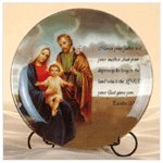 Porcelain Patchwork Holy Family Plate -33819