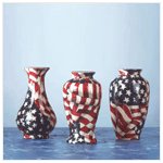 Mini American Flag Patchwork Vases -33846