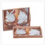 Hen-themed Serving Trays -35061